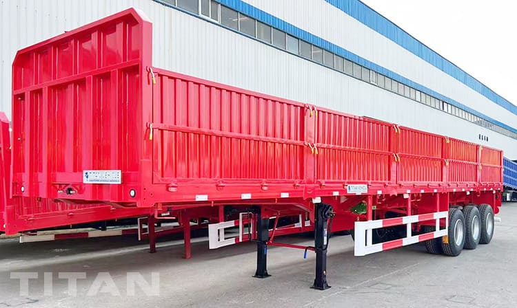 60 Ton Tri Axle Drop Side Semi Trailer for Sale in Senegal
