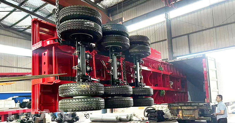 60 Ton Tri Axle Drop Side Semi Trailer for Sale in Senegal