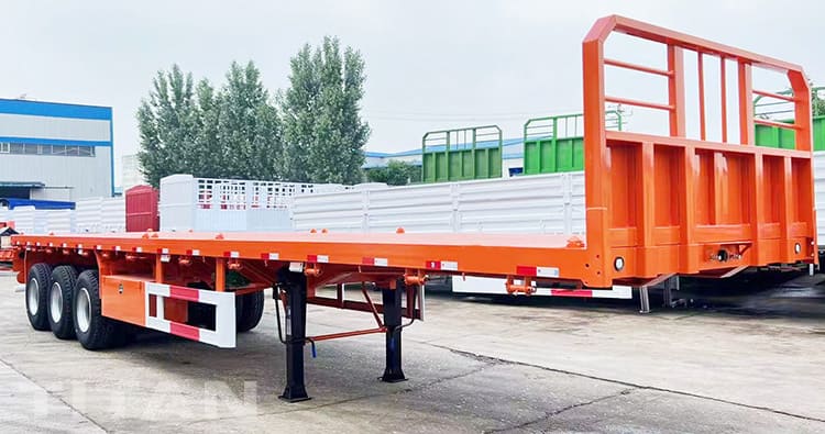 Tri Axle Semi Trailer Flat Bed 40Ft with Headboard for Sale in Guyana