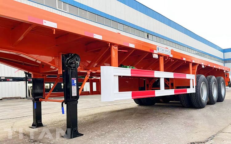 Tri Axle Semi Trailer Flat Bed 40Ft with Headboard for Sale in Guyana