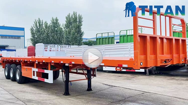 Tri Axle Semi Trailer Flat Bed 40Ft with Headboard for Sale in Guyana
