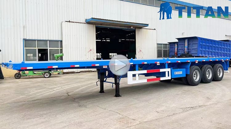 40Ft Semi Truck Trailer Flatbed 3 Axle for Sale in Tanzania Dar Es Salaam