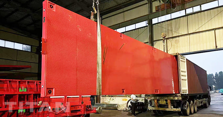 40Ft Tri Axle Flatbed Semi Trailer for Sale in Bolivia