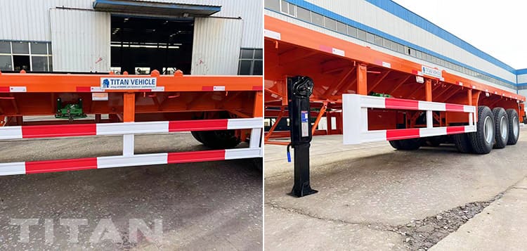 40Ft Container Flatbed Trailer Tri Axle for Sale in Dominica