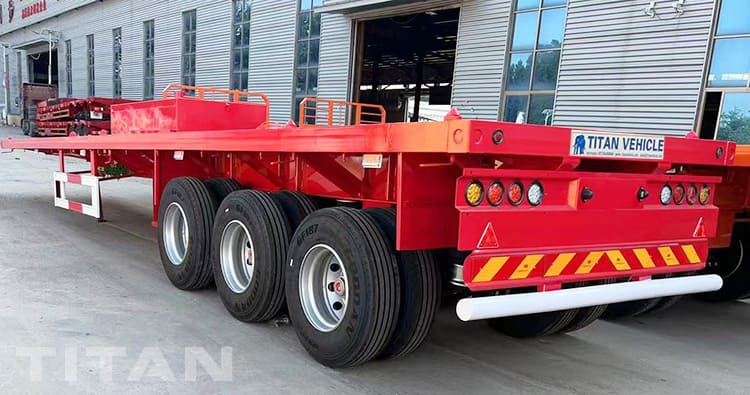 40Ft Tri Axle Semi Trailer Flat Bed for Sale in Chile 