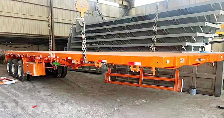 3 Axle Semi Trailer Flatbed 40Ft will be shipped to  Guinea