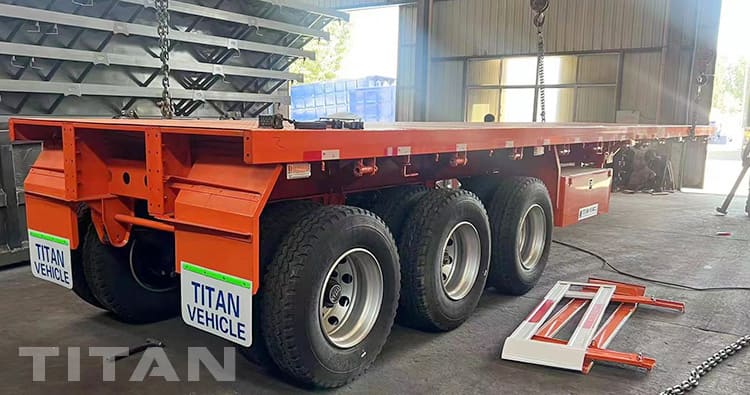 3 Axle Semi Trailer Flatbed 40Ft will be shipped to  Guinea