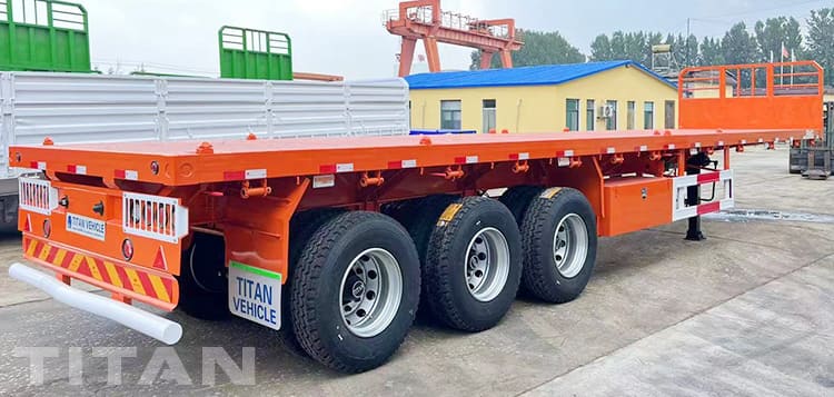 3 Axle Semi Trailer Flatbed 40Ft will be shipped to  Guinea