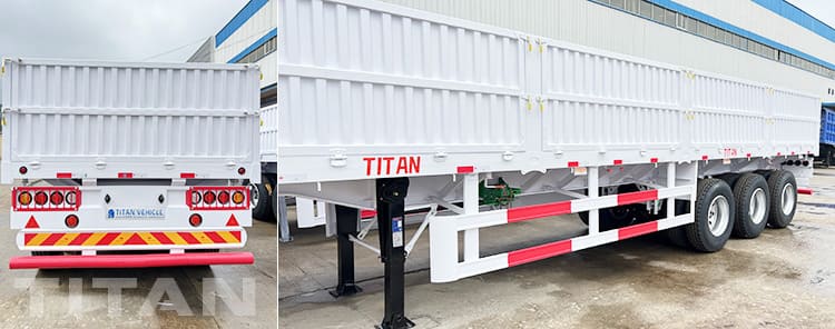 60 Ton 3 Axle Drop Side Utility Trailer for Sale in Tanzania