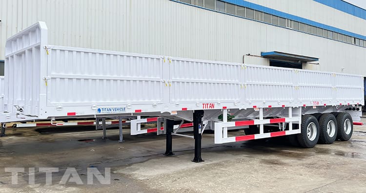 60 Ton 3 Axle Drop Side Utility Trailer for Sale in Tanzania