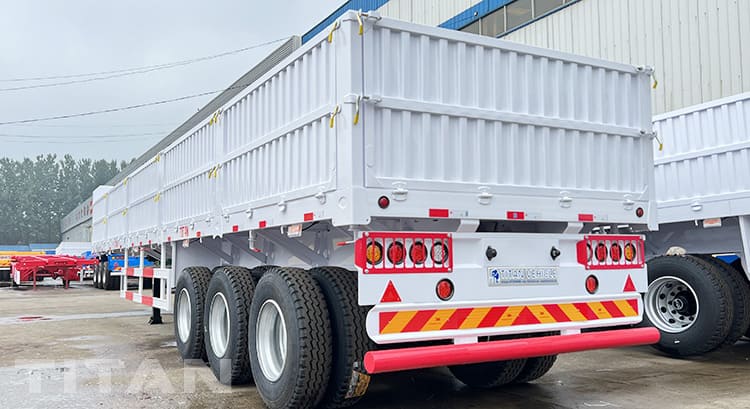 60 Ton 3 Axle Drop Side Utility Trailer for Sale in Tanzania