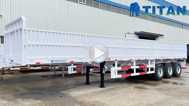 60 Ton 3 Axle Drop Side Utility Trailer for Sale in Tanzania