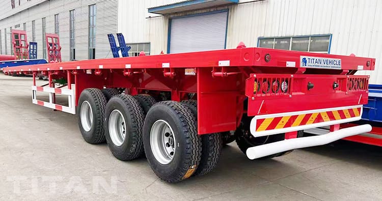 40Ft Tri Axle Semi Truck Flatbed Trailer for Sale in Namibia