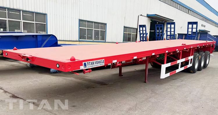 40Ft Tri Axle Semi Truck Flatbed Trailer for Sale in Namibia