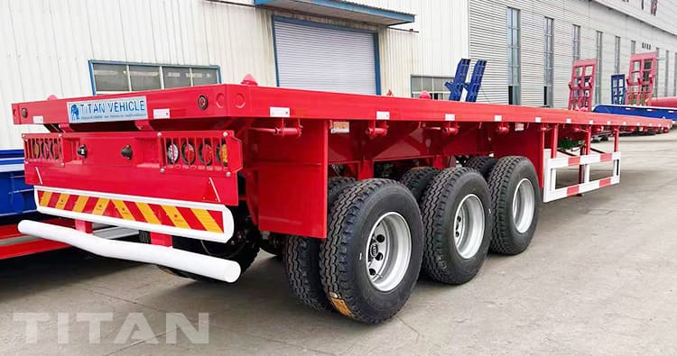 40Ft Tri Axle Semi Truck Flatbed Trailer for Sale in Namibia