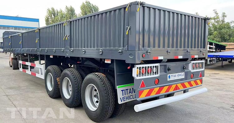 60 Ton 3 Axle Flatbed Trailer with Side Wall will be shipped to Guinea