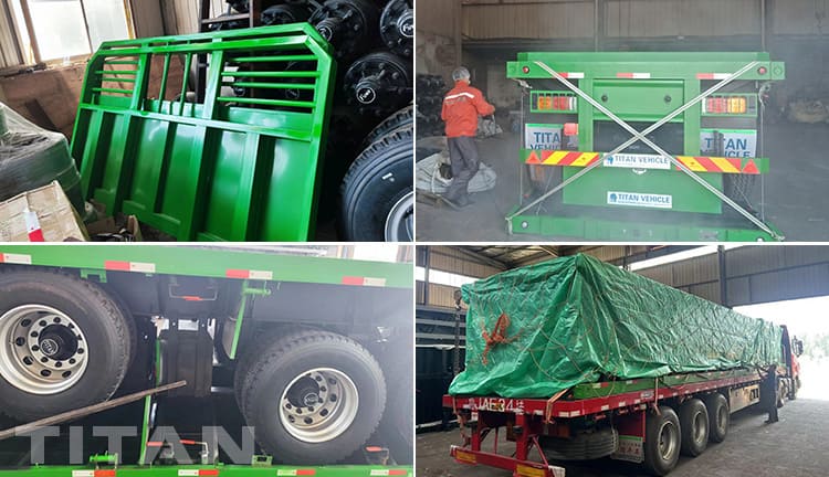 4 Axle Flatbed Container Trailer for Sale in Zimbabwe Harare