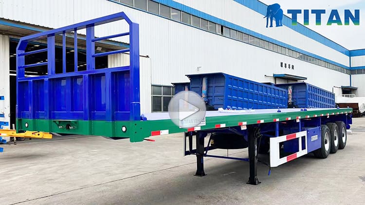 6 Wheeler 3 Axle Faltbed Truck Trailer for Sale in Kenya