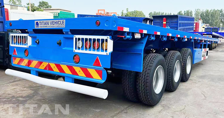 12.5M 3 Axle Semi Truck Flatbed Trailer for Sale in Dominica