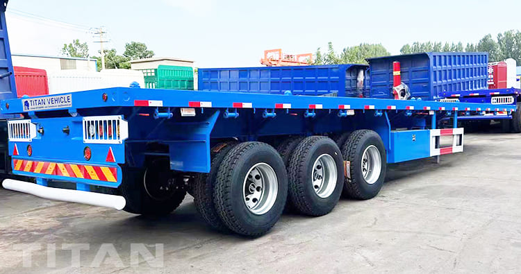 12.5M 3 Axle Semi Truck Flatbed Trailer for Sale in Dominica