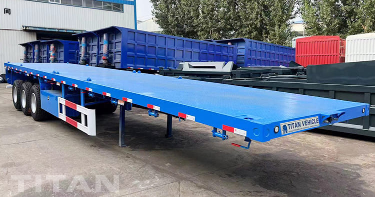 12.5M 3 Axle Semi Truck Flatbed Trailer for Sale in Dominica