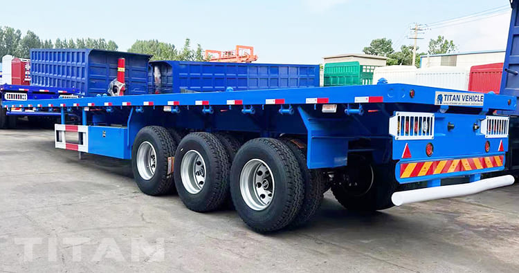 12.5M 3 Axle Semi Truck Flatbed Trailer for Sale in Dominica