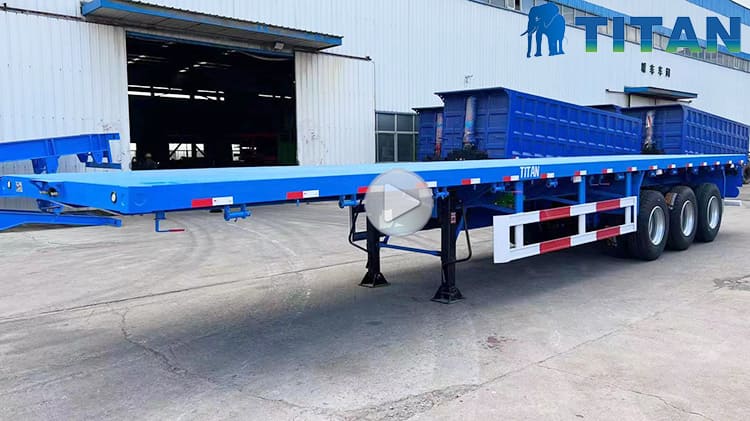 40Ft 3 Axle Flatbed Truck Trailer for Sale in Namibia Luderitz