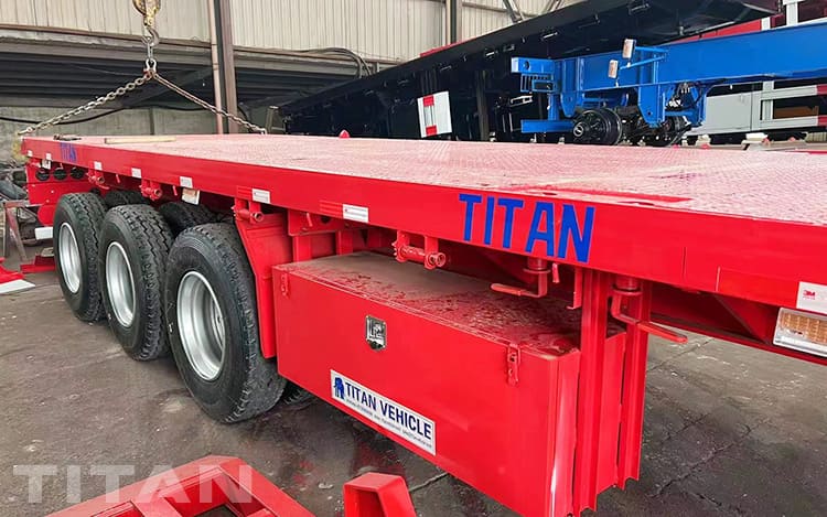 40 Feet Tri Axle Semi Flatbed Container Trailer for Sale in Uruguay
