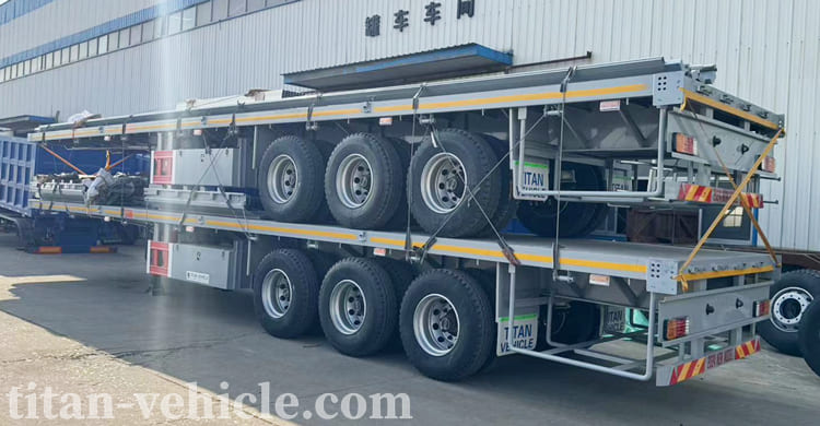 3 Axle 40 Foot Flatbed Semi Trailer for Sale Near Me in Jamaica 