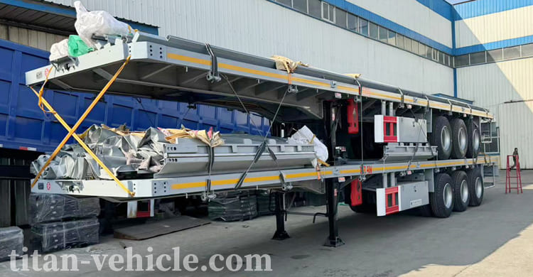 3 Axle 40 Foot Flatbed Semi Trailer for Sale Near Me in Jamaica 