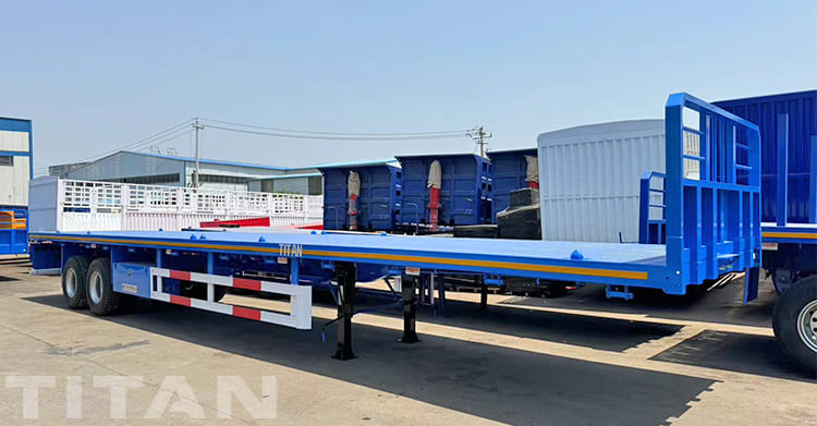 2 Axle Platform Flatbed Semi Trailer for Sale in Ethiopia