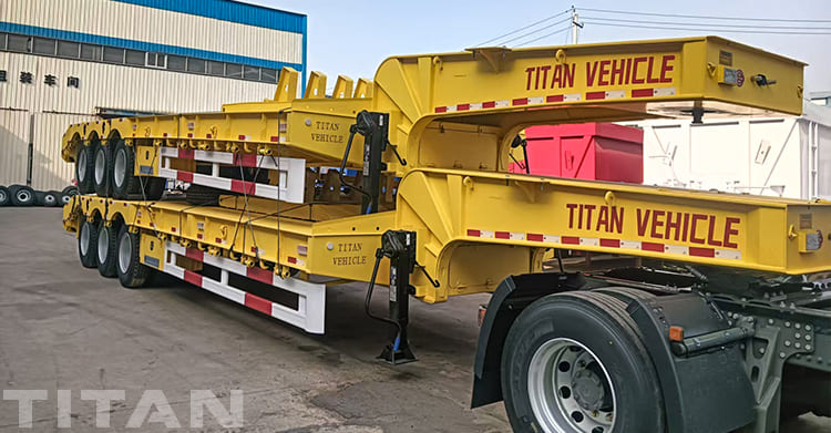 100T 40Ft Low Bed Trailer Truck for Sale in Guam