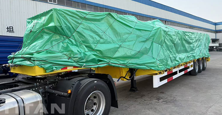 100T 40Ft Low Bed Trailer Truck for Sale in Guam