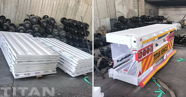 Tri Axle Cargo Sidewall Trailer with Board for Sale in Algeria
