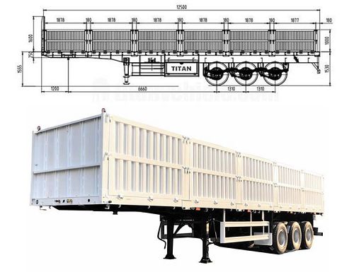 Side Wall Semi Trailer for Sale Price - TITAN Vehicle