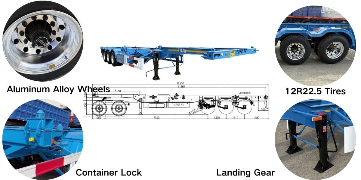 Shipping Container Chassis Trailer for Sale in Jamaica