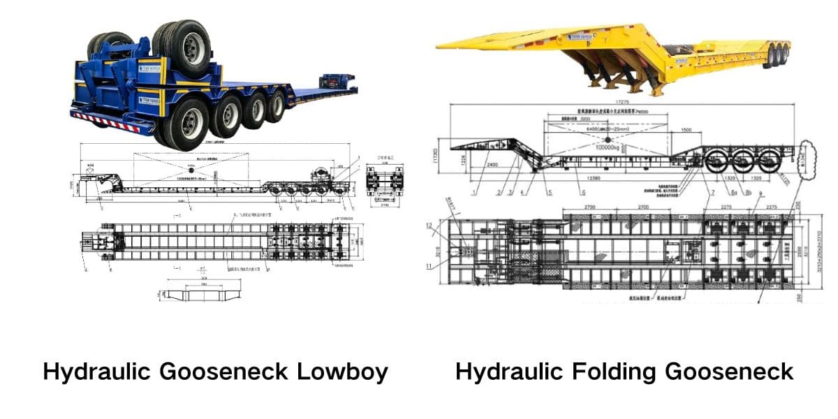 Detachable Gooseneck Lowboy Trailer for Sale in Guyana