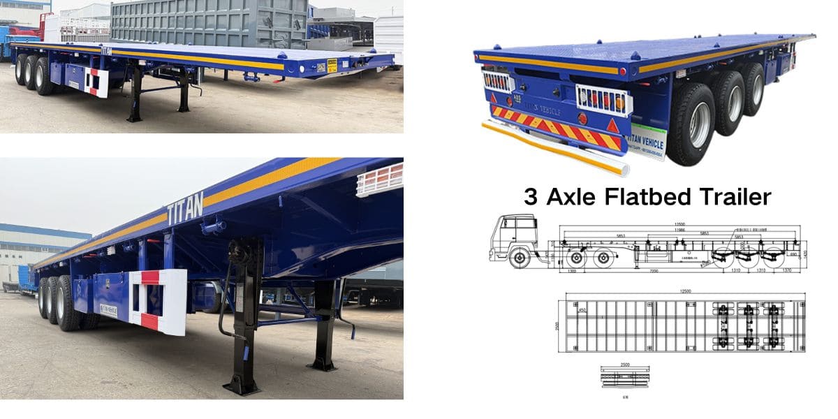 3 Axle Flatbed Trailer for Sale in Tanzania