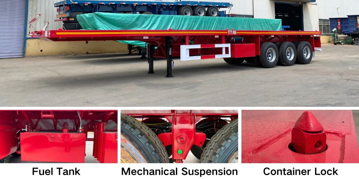 3 Axle Flatbed Trailer for Sale in Tanzania
