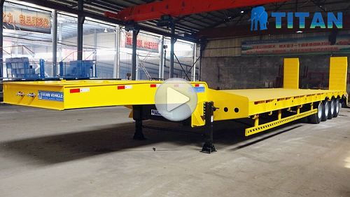 4 Axle 80T Low Bed Trailer Video