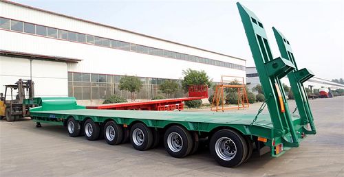 60 Ton Low Loader Semi Trailer, Used Low Bed Truck