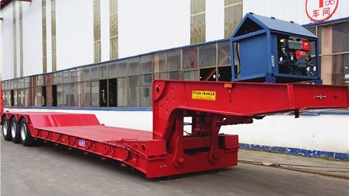 Tri Axle 100 Ton Mining Lowboy Trailer for Sale