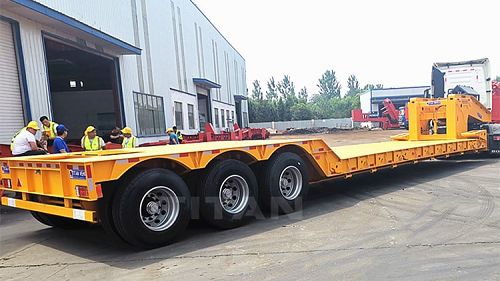 80ton Low Deck Gooseneck Trailer for Sale in Indonesia