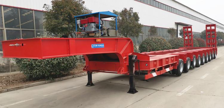 9 Axle Hydraulic Low Bed Truck Trailer for Sale