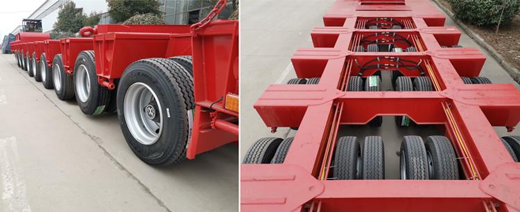 9 Axle Hydraulic Low Bed Truck Trailer for Sale