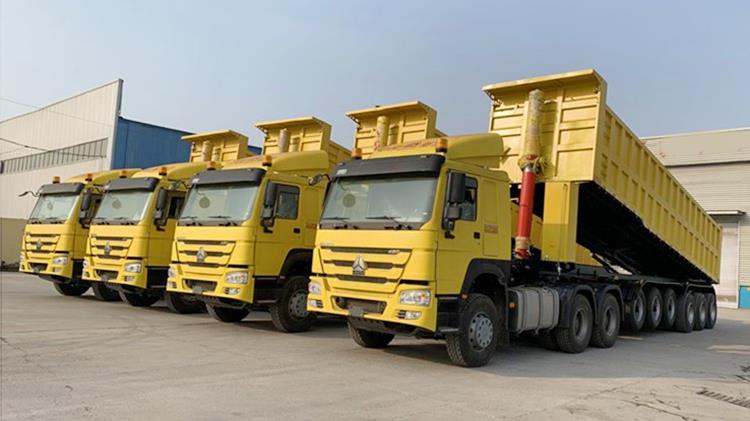 6 Axle 45 Cubic/CBM End Dump Semi Trailer for Sale in Ghana - TITAN VEHICLE