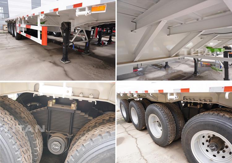 4 Axle 48 FT Flatbed Tractor Trailer for Sale Near Me in Jamaica