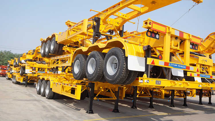 Tri Axle Shipping Container Chassis Trailers for Sale