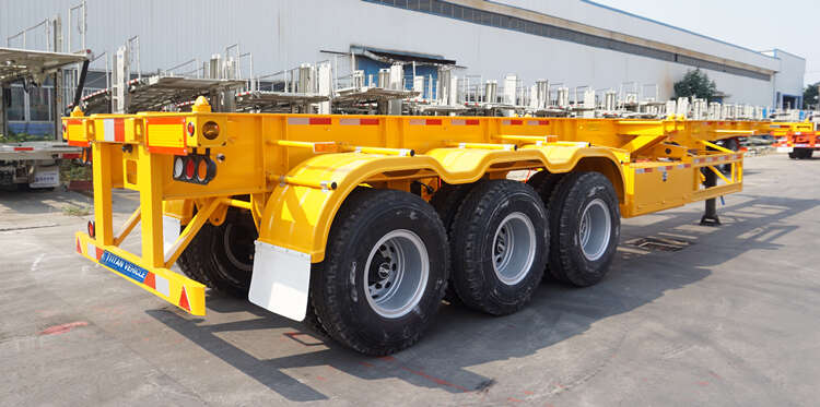 Tri Axle Shipping Container Chassis Trailers for Sale