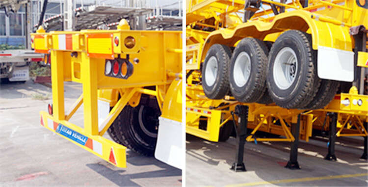 Tri Axle Shipping Container Chassis Trailers for Sale